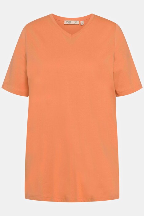 T-shirt, V-udskæring, Classic, halværmer, økologisk bomuld