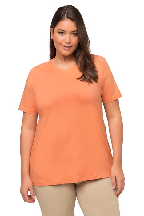 T-shirt, V-udskæring, Classic, halværmer, økologisk bomuld