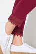 Legging 7/8. Bas de jambe en dentelle. Coton bio