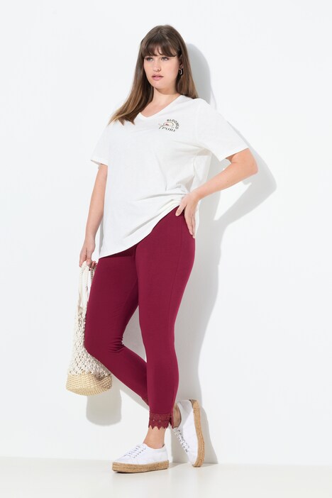 7/8-leggings, zoomkant, biologische katoen