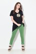 Legging 7/8. Bas de jambe en dentelle. Coton bio