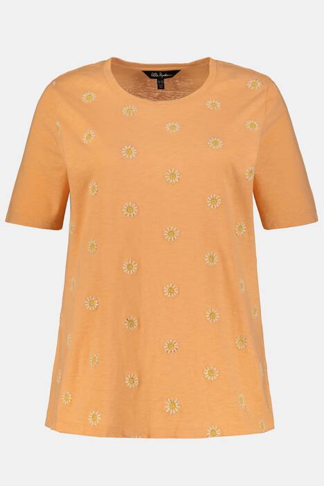 T-shirt, bloemenstiksel, classic, biologisch katoen