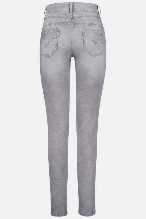 Jeans Jette, extrabreiter Bund, schmale Form, Schrift