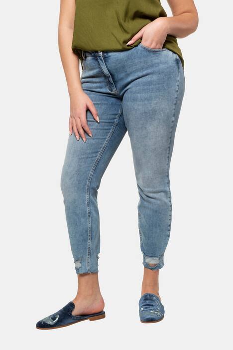 Skinny Jeans, trendy Fransensaum, 5-Pocket,