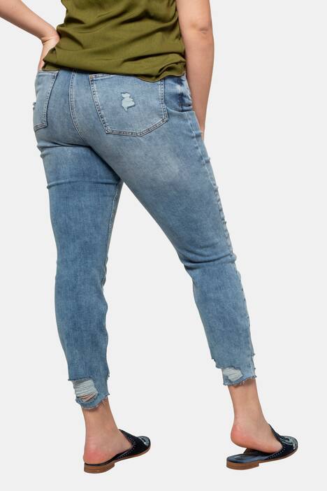 Skinny Jeans, trendy Fransensaum, 5-Pocket,