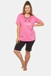 shorty, tweedelig, kattenmotief, haarband gratis
