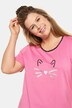 shorty, tweedelig, kattenmotief, haarband gratis