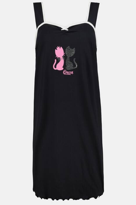 longshirts, set van 2, uni kattenmotief, gratis slaapmasker