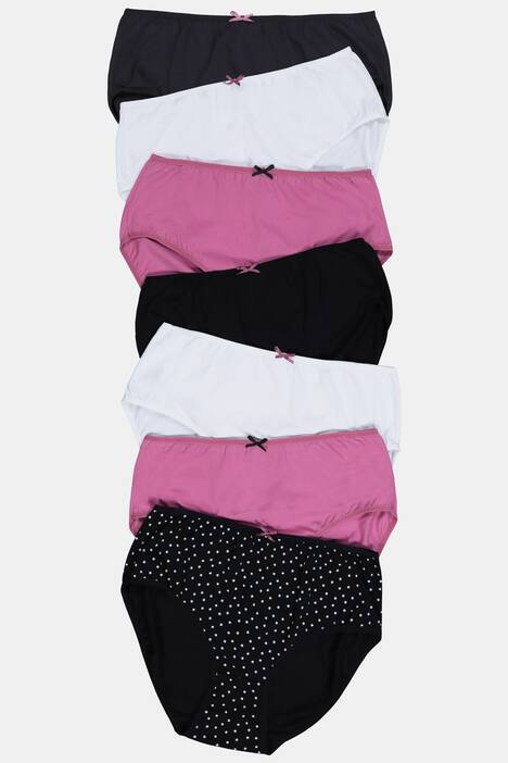 slips, set van 7, zwart/wit/pink