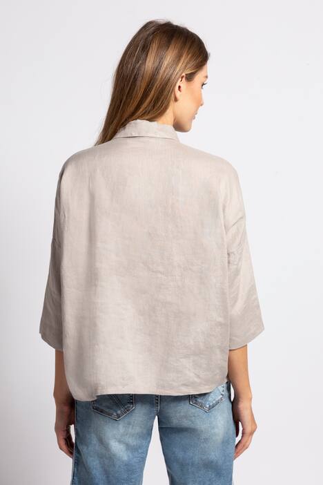 Leinenjacke, kastige Form