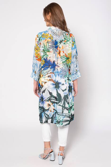 Longbluse, Blumen-Druck, 3/4-Ärmel, selection