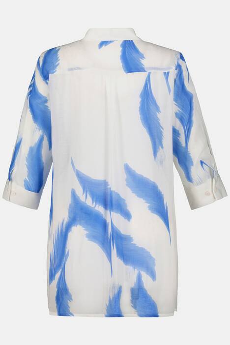 Longbluse, Aquarell Feder-Design, 3/4-Ärmel, selection