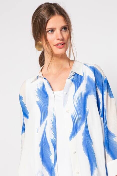 Longbluse, Aquarell Feder-Design, 3/4-Ärmel, selection