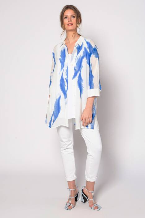 Longbluse, Aquarell Feder-Design, 3/4-Ärmel, selection