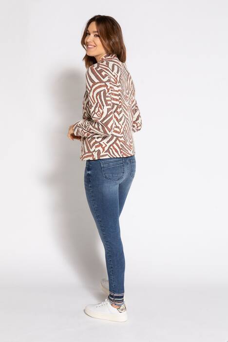 Jacke Identity, Jacquard mit Zebramuster, Langarm