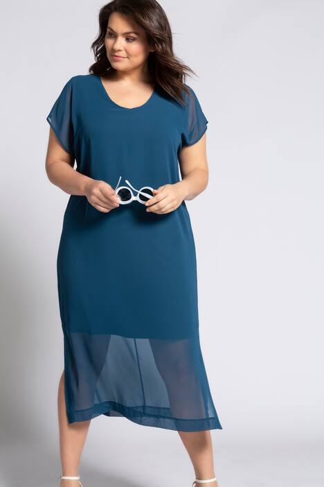 Kleid, Chiffon, blickdichtes Unterkleid, selection