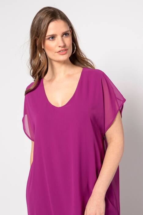 Kleid, Chiffon, blickdichtes Unterkleid, selection