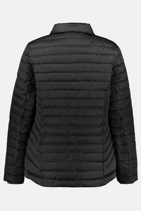 Ruffle Trim Triple Function Quilted Lined Jacket