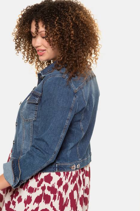 Jeansjacke, Slim Fit, Langarm, hell gewaschen