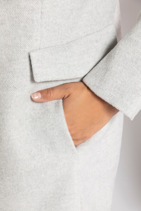 Refined Contrast Button Fully Lined Coat