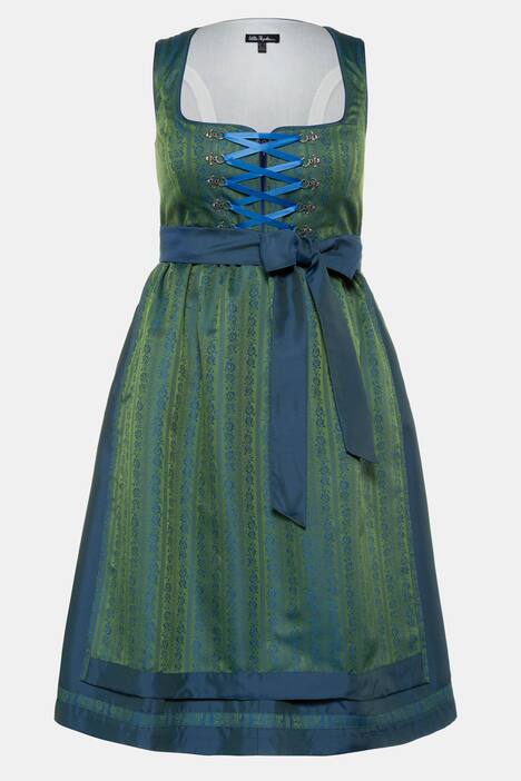 Dirndl, Blütenstreifen, Zierschnürung, Wendeschürze