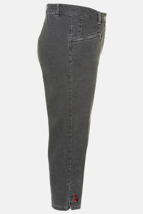7/8-Jeans Mony, Trachten-Saumstickerei, Komfortbund