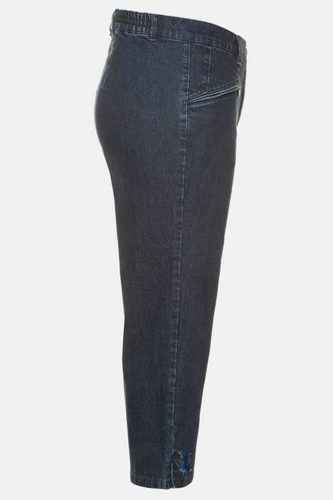 7/8-Jeans Mony, Trachten-Saumstickerei, Komfortbund