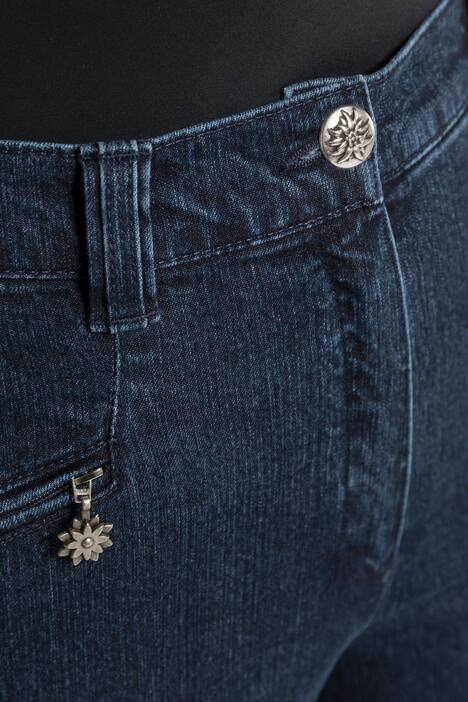 7/8-Jeans Mony, Trachten-Saumstickerei, Komfortbund