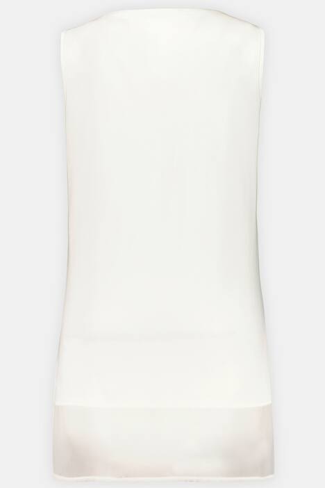 Top Identity, Glitzernähte, Chiffon am Saum, Halbarm