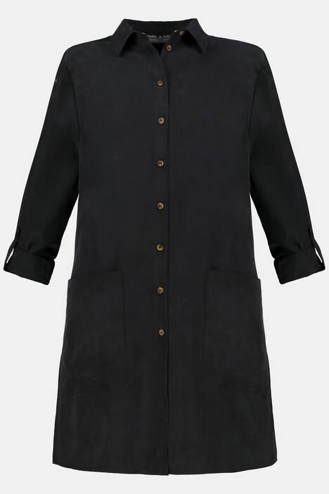 Longbluse Identity, Statement-Taschen, Langarm