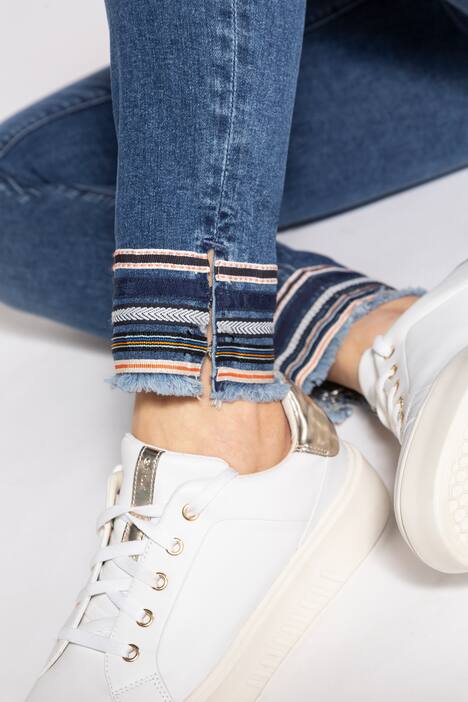 Jeans Jana Identity, Bänder am Fransensaum, 5-Pocket