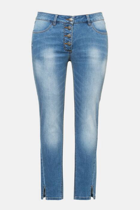 Button Front Slim Leg Sarah Fit Jeans