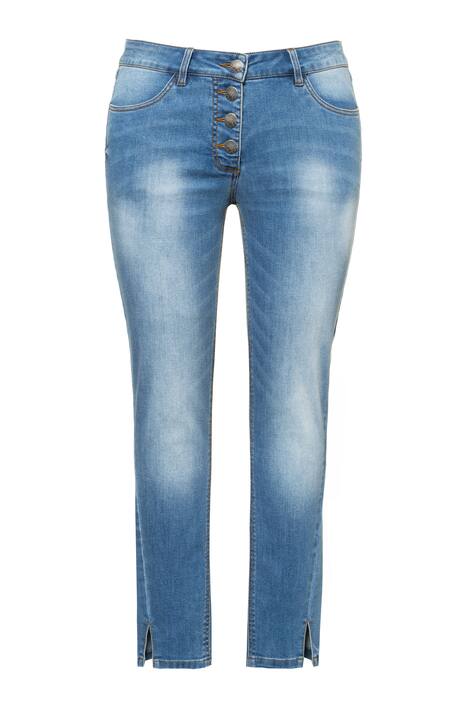 Button Front Slim Leg Sarah Fit Jeans