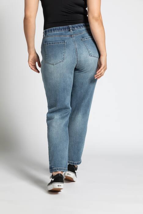 Boyfriend-Jeans, Stickerei, weite 5-Pocket-Form