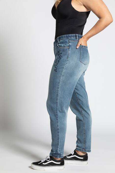 Boyfriend-Jeans, Stickerei, weite 5-Pocket-Form
