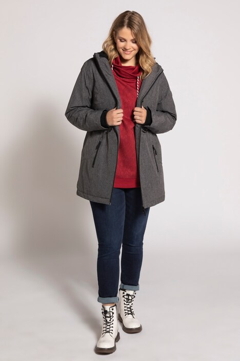 Parka, fein gemustert, 2-Wege-Zipper