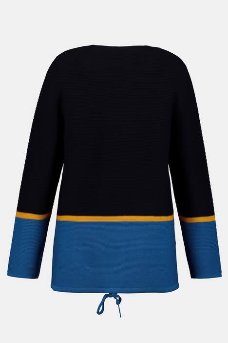 Pullover, Querrippen-Strick, Colorblocking