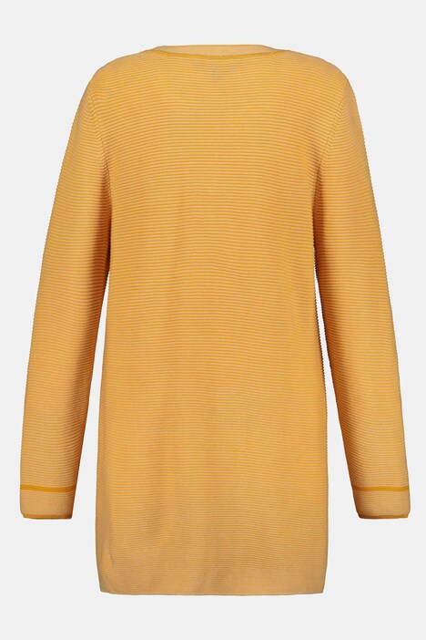 Pullover, Querrippen, Langform, Glitzernaht