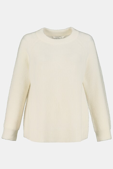 Strickpullover, Rundhals, Langarm