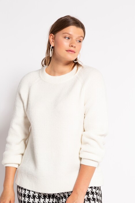 Strickpullover, Rundhals, Langarm