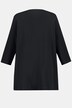 T-shirt, jersey bord-côte. Col en V et manches 3/4. Coton bio