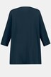 Shirt, ribjersey, V-hals, 3/4-mouw, biologische katoen