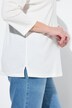 T-shirt, jersey bord-côte. Col en V et manches 3/4. Coton bio