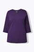 Shirt, ribjersey, V-hals, 3/4-mouw, biologische katoen