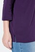 Shirt, ribjersey, V-hals, 3/4-mouw, biologische katoen