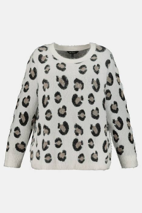 Pullover, Leomuster, kuschelweich, breite Bündchen