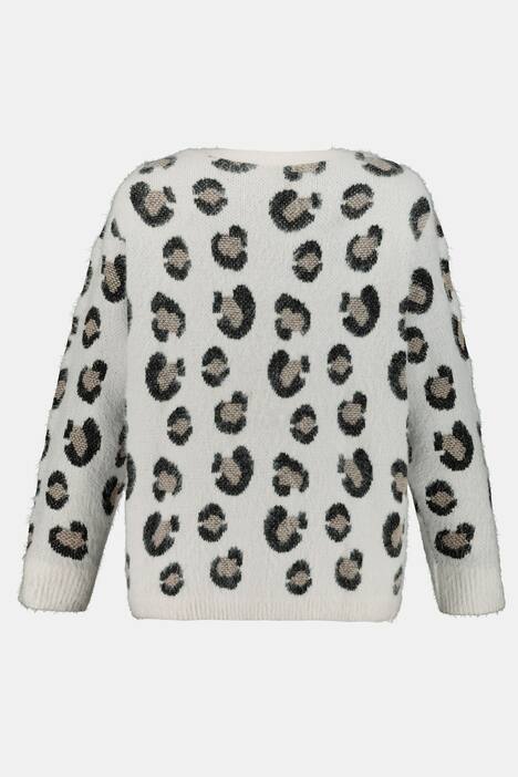 Pullover, Leomuster, kuschelweich, breite Bündchen