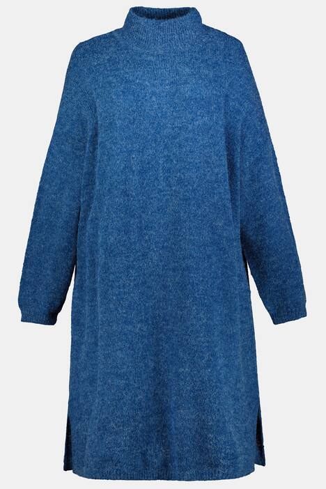 Strickkleid, Stehkragen, Oversized, Langarm