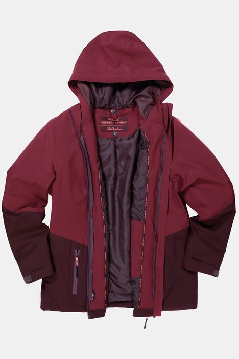 Funktionsjacke, Kapuze, 2-Wege-Zipper, wasserdicht, Baukastensystem