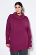 Pull tricoté oversize à col roulé, coupe longue à manches longues